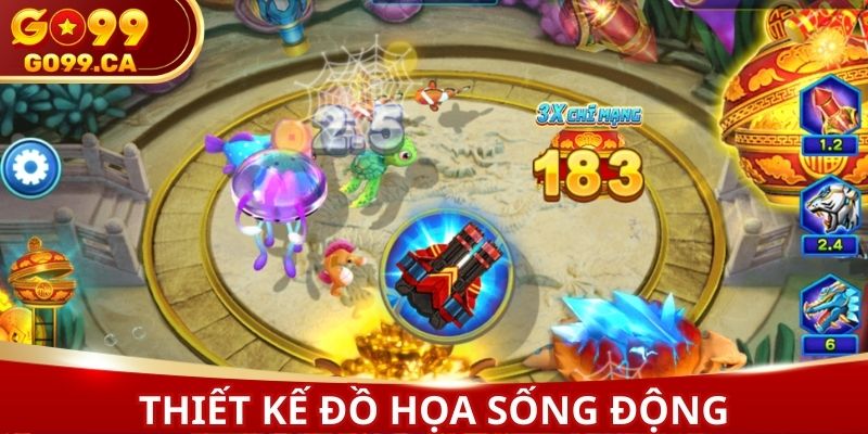 Bắn cá GO99 thiết kế đồ họa sinh động